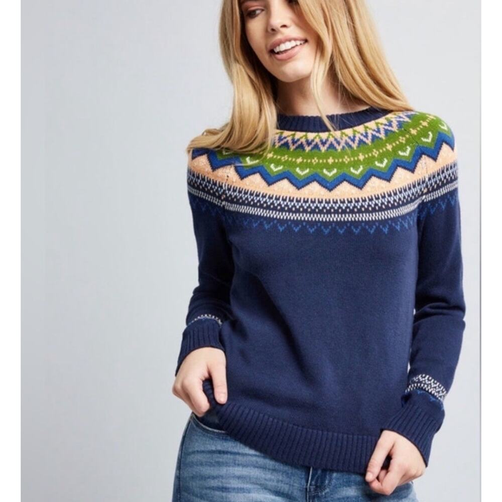 ModCloth Fair Isle Nordic Sweater 1x